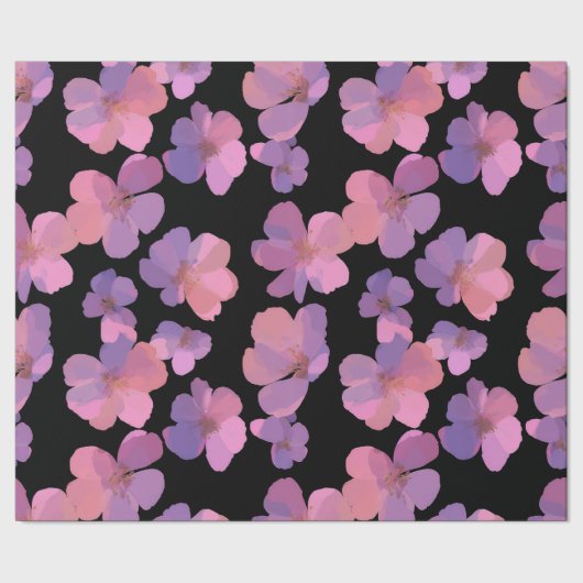 Bold Floral Spring Gift Wrap ラッピングペーパー (シーム)