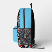 Bold Folk Floral Pattern プリントバックパック (右)