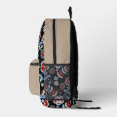 Bold Folk Floral Pattern プリントバックパック (右)