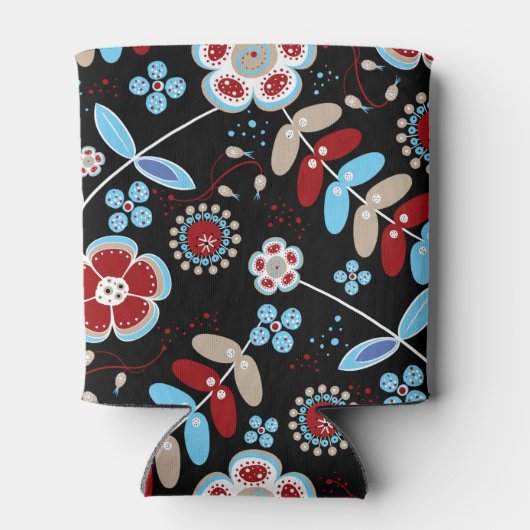 Bold Folk Floral Pattern 缶クーラー (裏面)