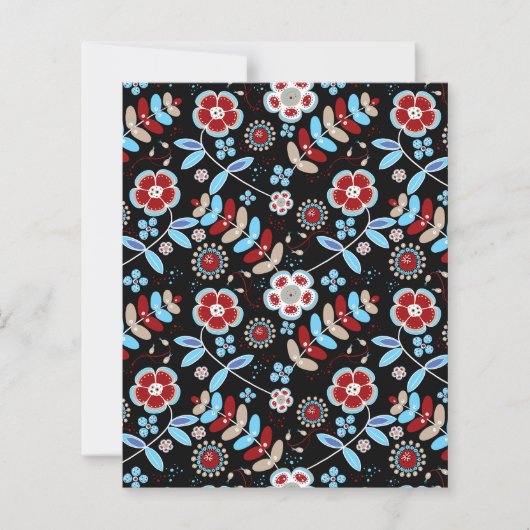 Bold Folk Floral Pattern Scrapbook Paper (正面)