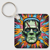 "Bold Frankenstein" Aluminum Keychain キーホルダー (正面)