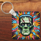 "Bold Frankenstein" Aluminum Keychain キーホルダー (正面)