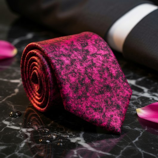 Bold Fuchsia Texture for Unapologetic Style ネクタイ