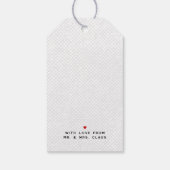 Bold & Fun Black & White Happy Holidays ギフトタグ (裏面)