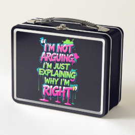 Bold Funny Quote Neon Graffiti Design メタルランチボックス