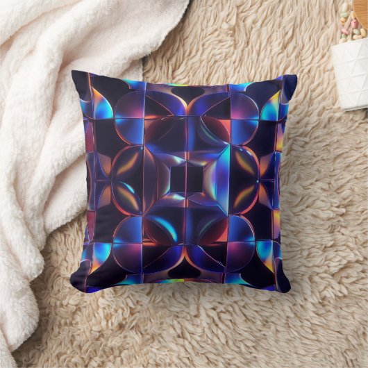 Bold Geometric Accent Pillow クッション (ブランケット)