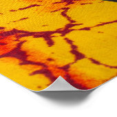 Bold Geometric African Wax Print Fabric - Gold, Re ポスター (角)