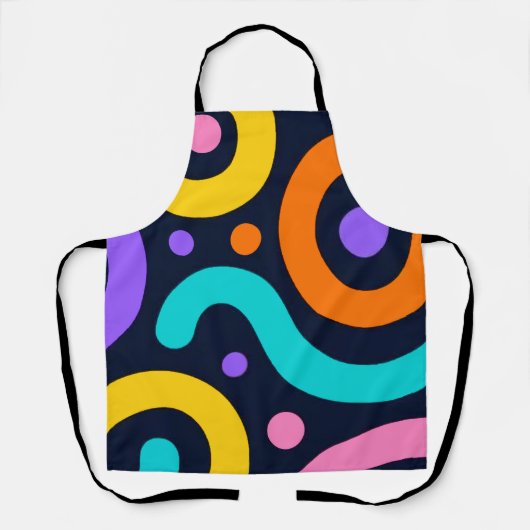 Bold Geometric Circles エプロン (正面)