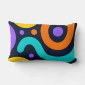 Bold Geometric Circles Throw Pillow ランバークッション (裏面)