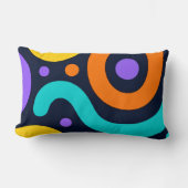 Bold Geometric Circles Throw Pillow ランバークッション (正面)
