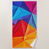 Bold Geometric Prism Abstract Art ビーチタオル (正面)