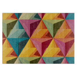 Bold Geometric Triangle Pattern カッティングボード