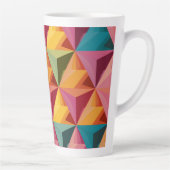 Bold Geometric Triangle Pattern  カフェラテマグ (右)