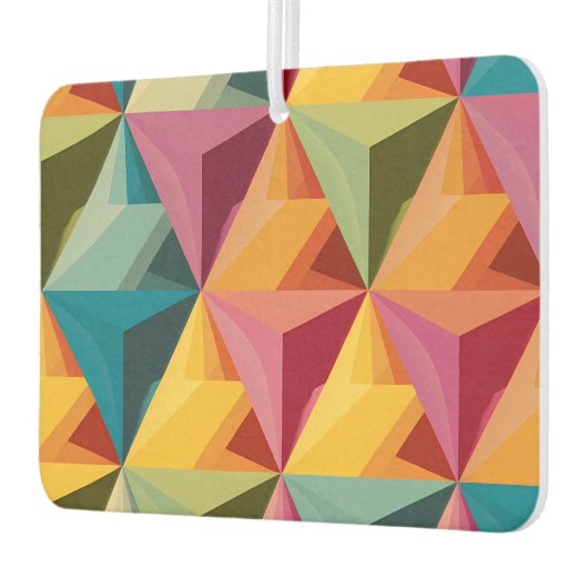 Bold Geometric Triangle Pattern  カーエアーフレッシュナー (左)