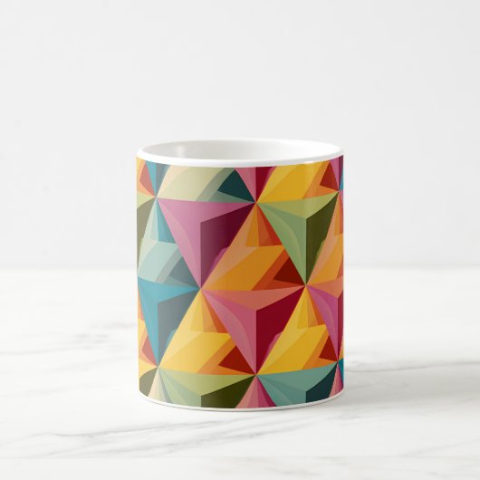 Bold Geometric Triangle Pattern  コーヒーマグカップ (中央)