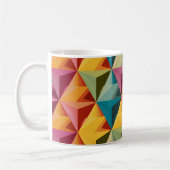 Bold Geometric Triangle Pattern  コーヒーマグカップ (左)