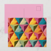 Bold Geometric Triangle Pattern  シーズンポストカード (正面/裏面)