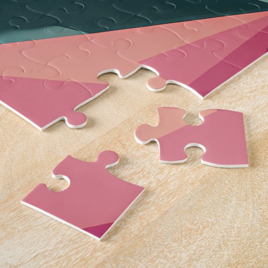 Bold Geometric Triangle Pattern  ジグソーパズル (側面)