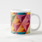 Bold Geometric Triangle Pattern ジャンボコーヒーマグカップ (右)