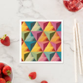 Bold Geometric Triangle Pattern スタンダードカクテルナプキン (インサイチュ)