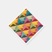 Bold Geometric Triangle Pattern スタンダードカクテルナプキン (角)