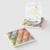 Bold Geometric Triangle Pattern  ストーンコースター (横)