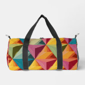 Bold Geometric Triangle Pattern  ダッフルバッグ (正面)