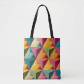Bold Geometric Triangle Pattern  トートバッグ (正面)