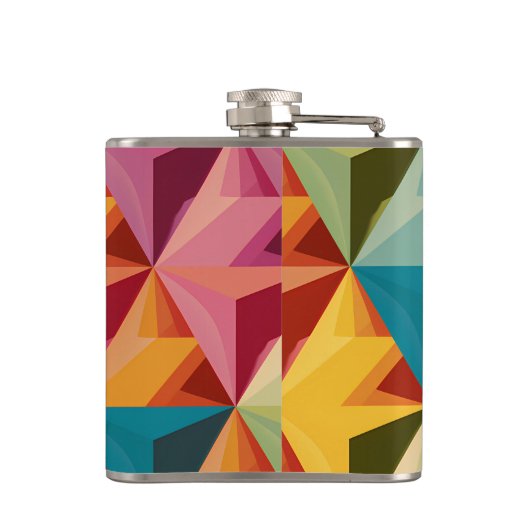 Bold Geometric Triangle Pattern フラスク (裏面)