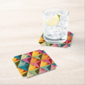 Bold Geometric Triangle Pattern ペーパーコースター (インサイチュ)