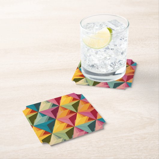 Bold Geometric Triangle Pattern  ペーパーコースター (インサイチュ)