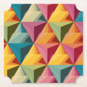 Bold Geometric Triangle Pattern  ペーパーコースター (正面)