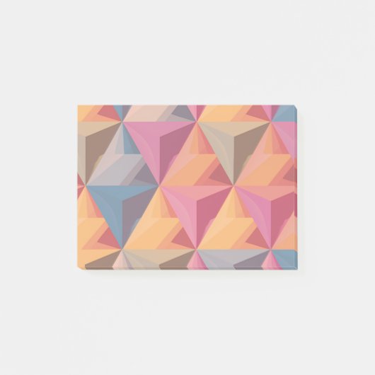 Bold Geometric Triangle Pattern  ポストイット (正面)