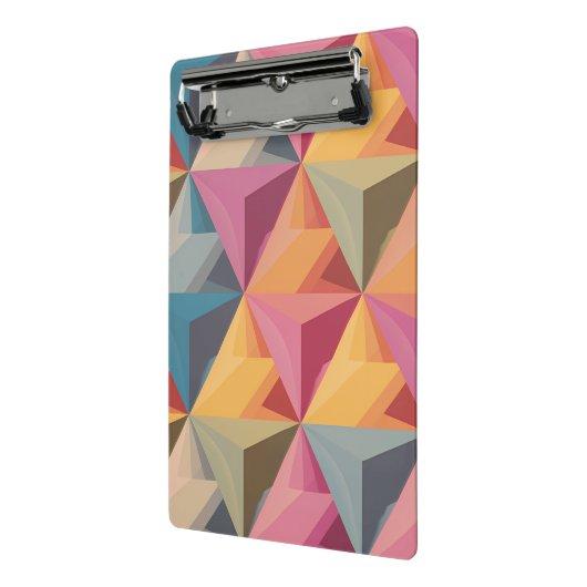 Bold Geometric Triangle Pattern ミニクリップボード (アングル2)