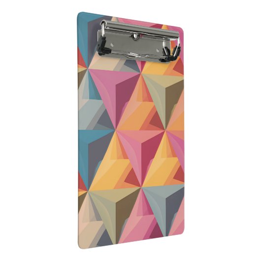 Bold Geometric Triangle Pattern ミニクリップボード (アングル)