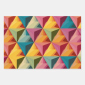 Bold Geometric Triangle Pattern  ラッピングペーパーシート (正面3)