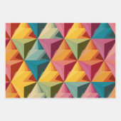 Bold Geometric Triangle Pattern  ラッピングペーパーシート (正面)