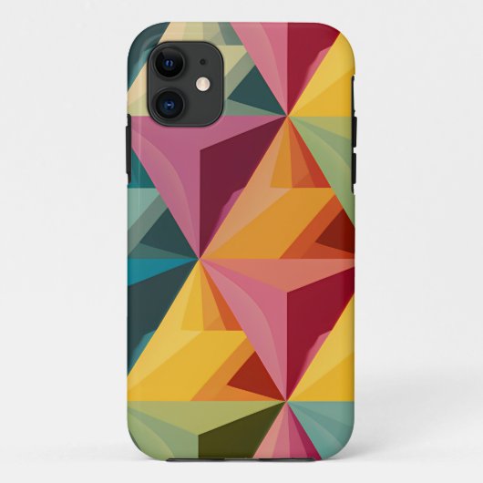 Bold Geometric Triangle Pattern IPhone Case Case-Mate iPhoneケース (裏面)