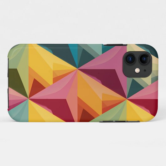 Bold Geometric Triangle Pattern IPhone Case Case-Mate iPhoneケース (裏面(横))