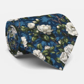 Bold Gift  For Boyfriend Gardenias Floral ネクタイ (ロール)