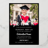 Bold Gold Graduation Announcement & Party Invite 箔招待状 (裏面)