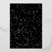 Bold Gold Snowflakes Script Merry Christmas Photo 箔シーズンカード (裏面)