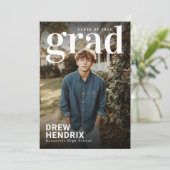 Bold Grad PhotoPop Graduation Announcement 案内状 (スタンド正面)