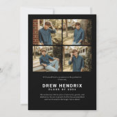 Bold Grad PhotoPop Graduation Announcement 案内状 (裏面)