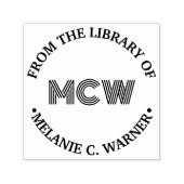 Bold Graphic 3 Initial Library Book Name セルフインキングスタンプ (デザイン)