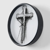 Bold, Graphic Christian Cross Wall Clock 壁時計 (傾斜)
