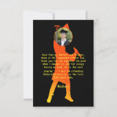 Bold Graphic Orange Black Graduation Photo サンキューカード (裏面)