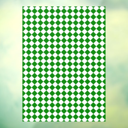 Bold Green and White Chevron Pattern ウィンドウサイン (シート3)