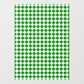 Bold Green and White Chevron Pattern ウィンドウサイン (シート)